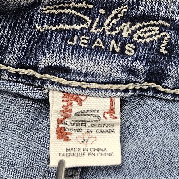 Silver Bootcut Jeans Size 27 (Fits 28x31) Blue Denim Western Casual Light READ - Picture 6 of 10